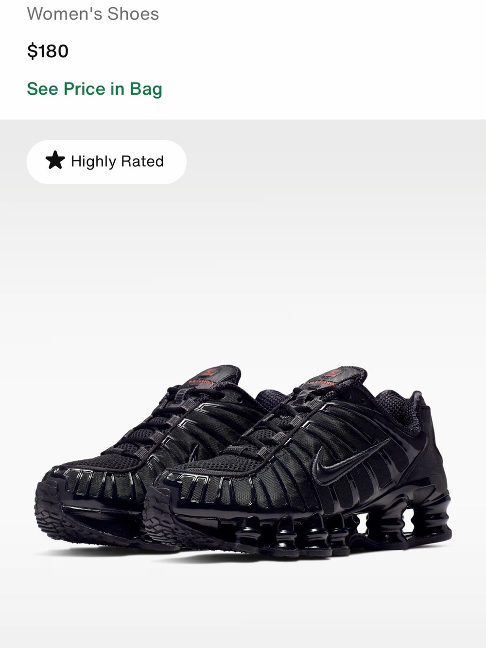 Nike Shox TL Shoes - Black with Red Accents - Picture 6 of 6